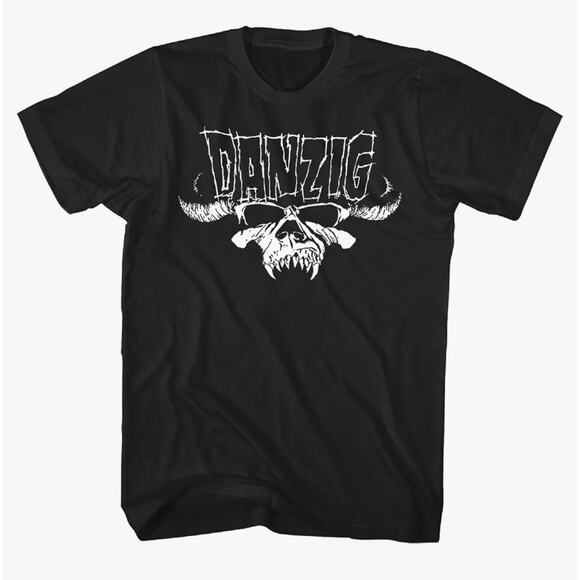 Danzig Skelly Logo Mens T Shirt 90s Metal Band Vintage Style Graphic Ts NWOT L - Picture 1 of 2